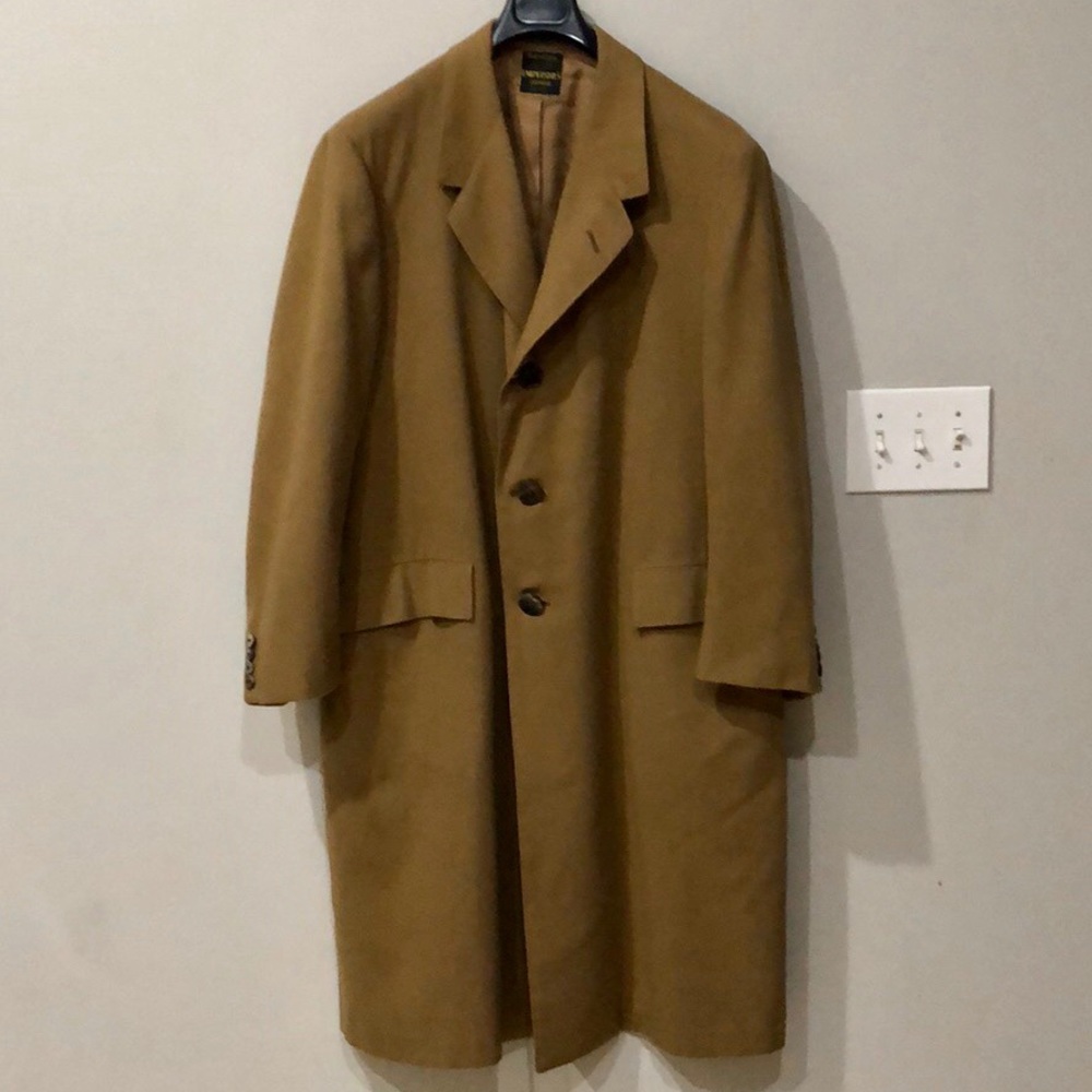 Oxxford Clothes Tan Cashmere overcoat